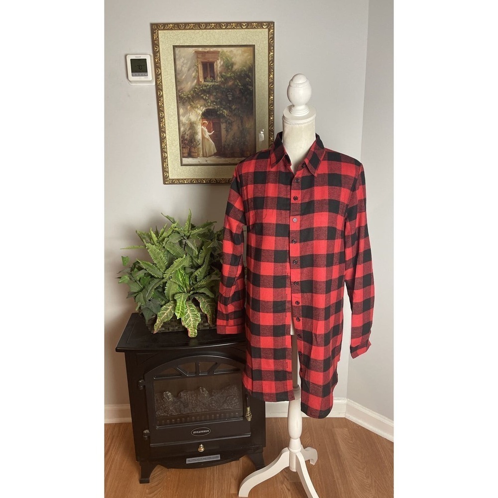 Womens‎ Plus Size 16 Buffalo Plaid Long Sleeve Button Up Shirt Zanzea Brand
